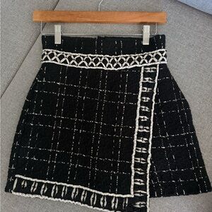 Elizabetta Franchi Tweed Mini Skirt 40IT